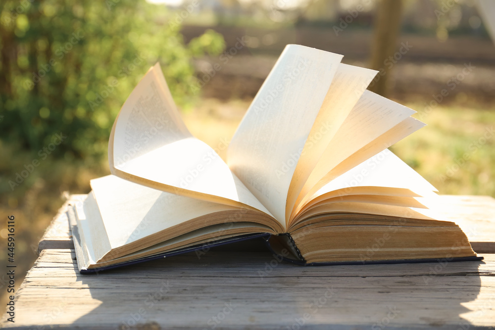 The book turns over outside The book turns over outside