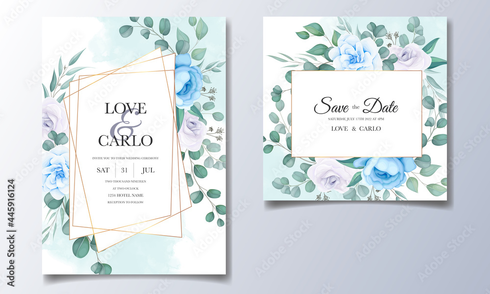 Beautiful Wedding Invitation Card With Flower Decoration_5