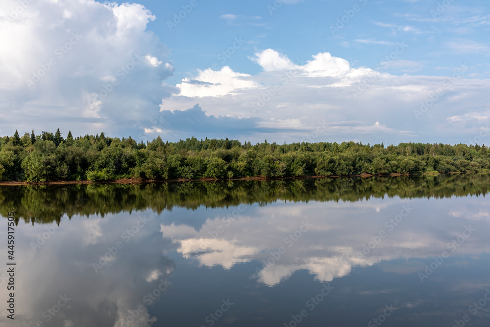 Clouds over the river