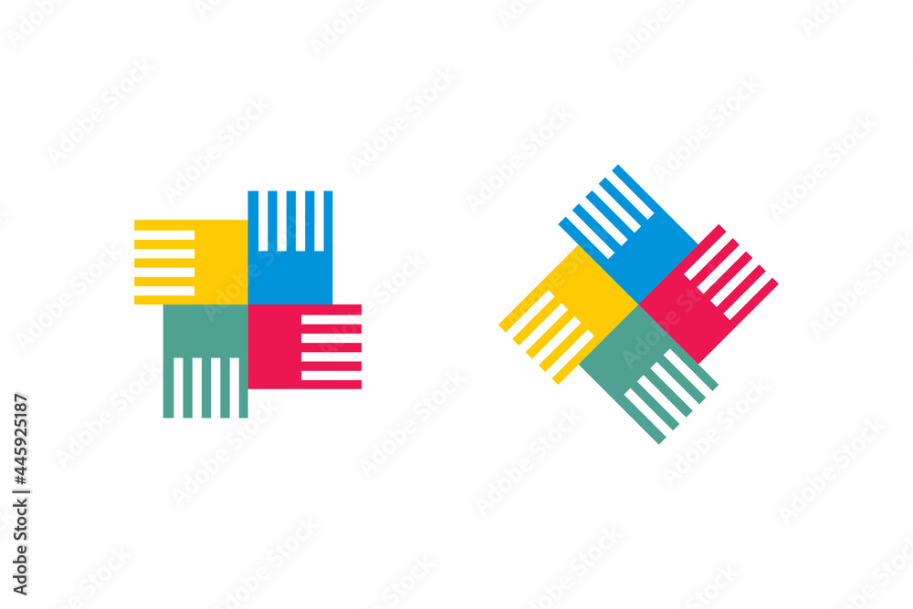 Abstract logo multicolored squares Abstract logo multicolored squares