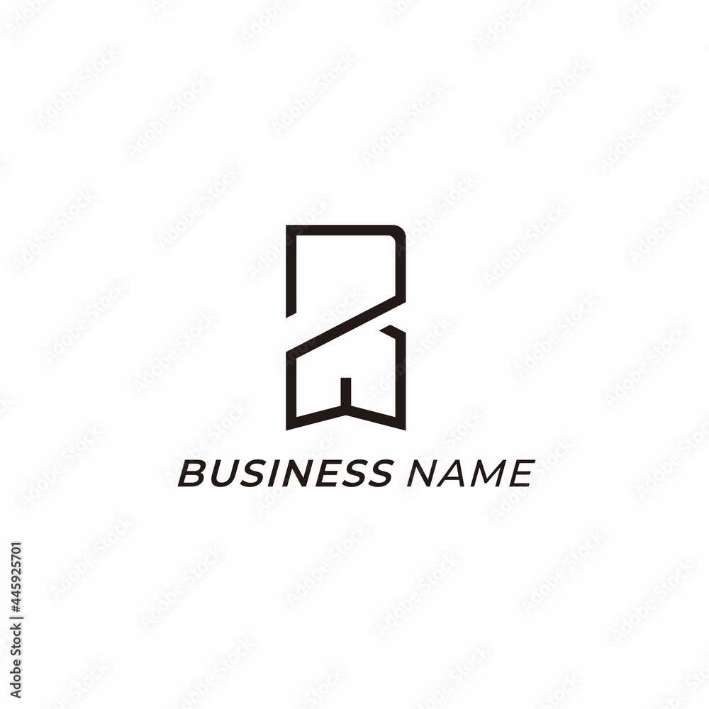 logo vector initial letter B and W logo vector initial letter B and W