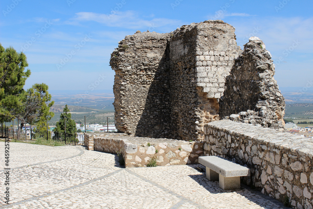 Ruins of the castle of Estepa, a town in the province of Seville