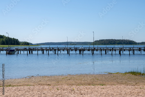 View of The Sodra viken bay  southern bay  in summer  Tammisaari  Finland