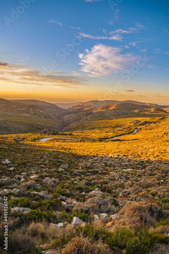 Canvas Print Portrait shot of Swartberg Pass during sunset in the Little Karoo Western Cape S
