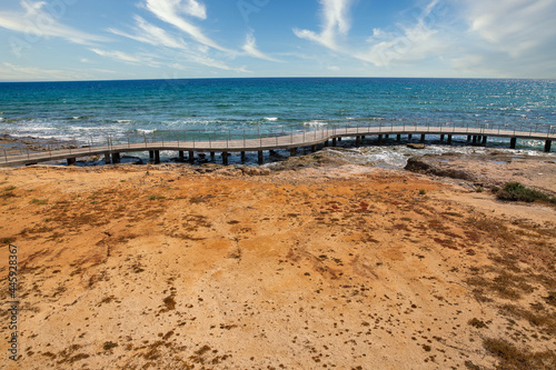 Ayia Napa beach promenade seafront  Cyprus.