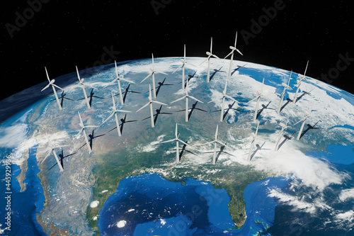 Fotografija global wind turbine farm