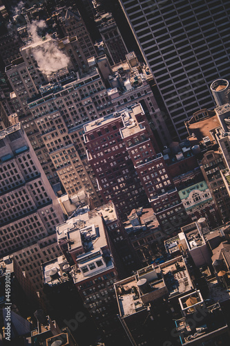 New York City, Midtown Manhattan building rooftops. USA. © kasto