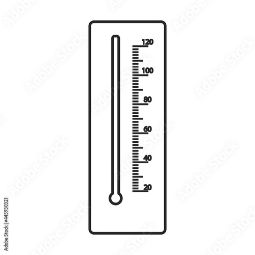 Thermometer vector icon.Outline vector icon isolated on white background thermometer.