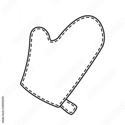 Mitten for spa vector icon.Outline vector icon isolated on white background mitten for spa.