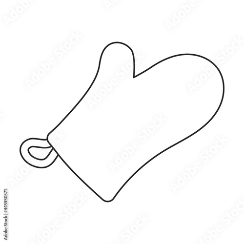 Mitten for spa vector icon.Outline vector icon isolated on white background mitten for spa.