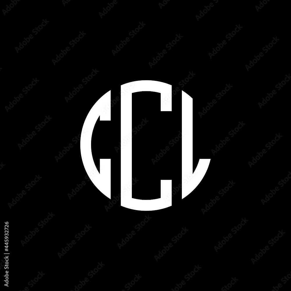 CCL letter logo design. CCL letter in circle shape. CCL Creative three