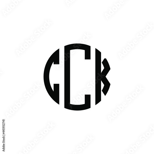 CCK letter logo design. CCK letter in circle shape. CCK Creative three letter logo. Logo with three letters. CCK circle logo. CCK letter vector design logo  photo