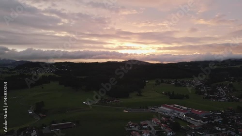 Bavarian alps in the sunset