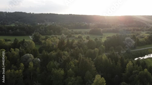 Bavarian fields in the sunset