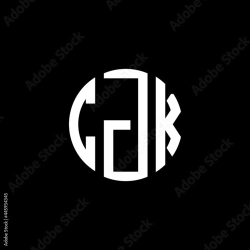 CJK letter logo design. CJK letter in circle shape. CJK Creative three letter logo. Logo with three letters. CJK circle logo. CJK letter vector design logo  photo