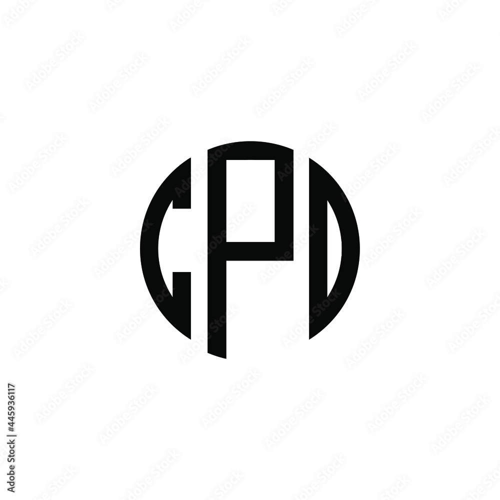 CPO letter logo design. CPO letter in circle shape. CPO Creative three ...
