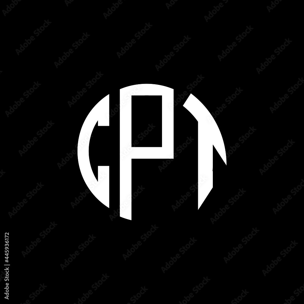 CPT letter logo design. CPT letter in circle shape. CPT Creative three
