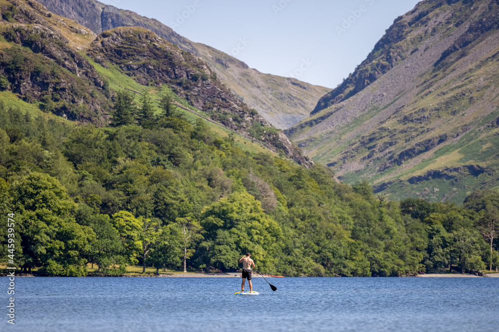 Paddling in Buttermere, Lake District Paddling in Buttermere, Lake District