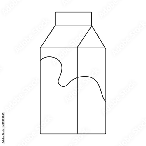 Milk vector icon.Outline vector icon isolated on white background milk.