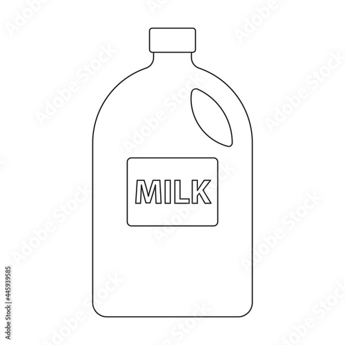 Milk vector icon.Outline vector icon isolated on white background milk.