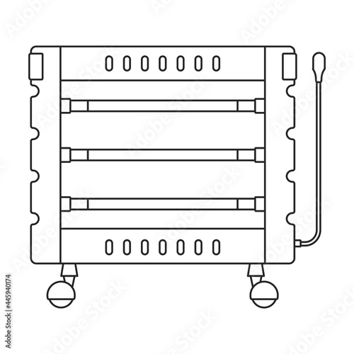 Heater vector outline icon. Vector illustration boiler on white background. Isolated outline illustration icon of heater .