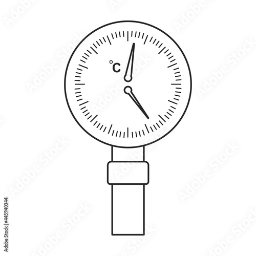 Heater vector outline icon. Vector illustration boiler on white background. Isolated outline illustration icon of heater .
