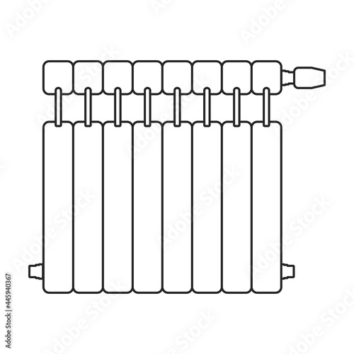 Heater vector outline icon. Vector illustration boiler on white background. Isolated outline illustration icon of heater .