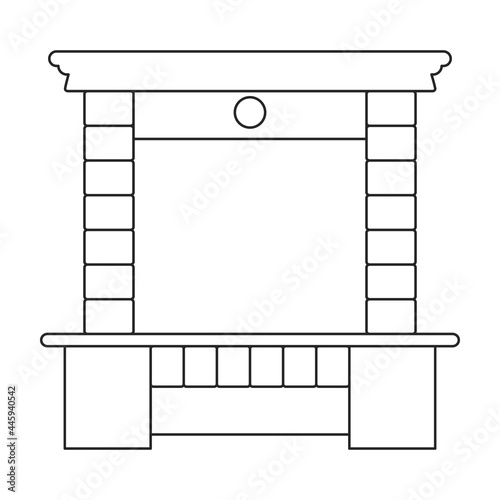 Heater vector outline icon. Vector illustration boiler on white background. Isolated outline illustration icon of heater .