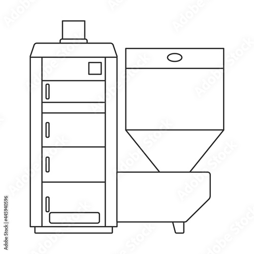 Heater vector outline icon. Vector illustration boiler on white background. Isolated outline illustration icon of heater .