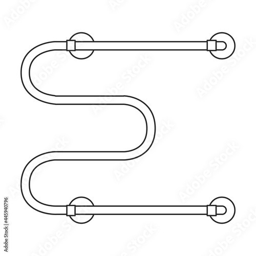 Heater vector outline icon. Vector illustration boiler on white background. Isolated outline illustration icon of heater .