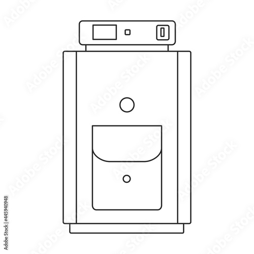 Heater vector outline icon. Vector illustration boiler on white background. Isolated outline illustration icon of heater .