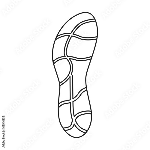 Footprint vector outline icon. Vector illustration sole print on white background. Isolated outline illustration icon of footprint .