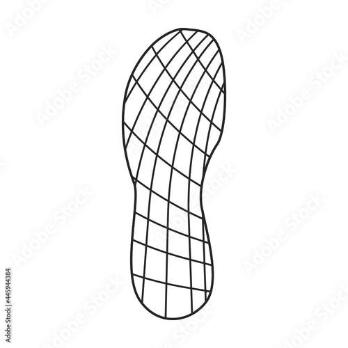 Footprint vector outline icon. Vector illustration sole print on white background. Isolated outline illustration icon of footprint .