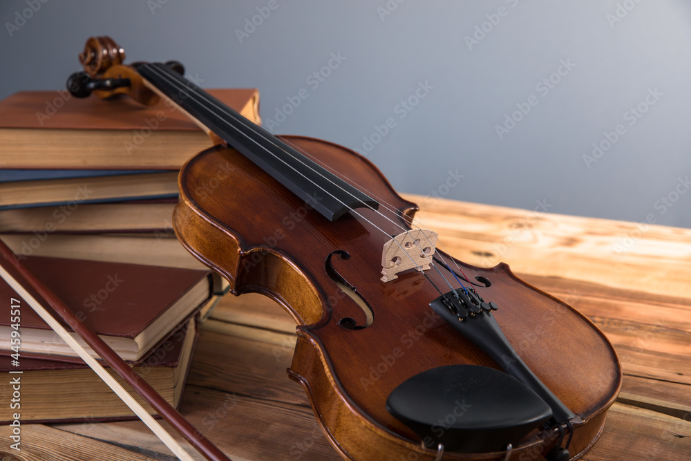 Fototapeta premium violin and book