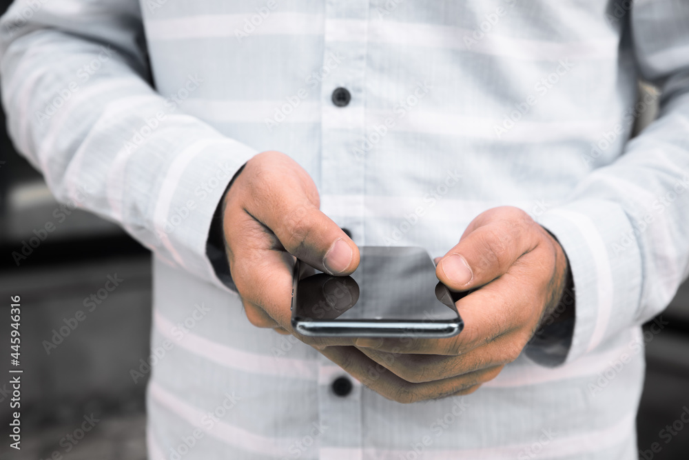 man holding smart phone man holding smart phone