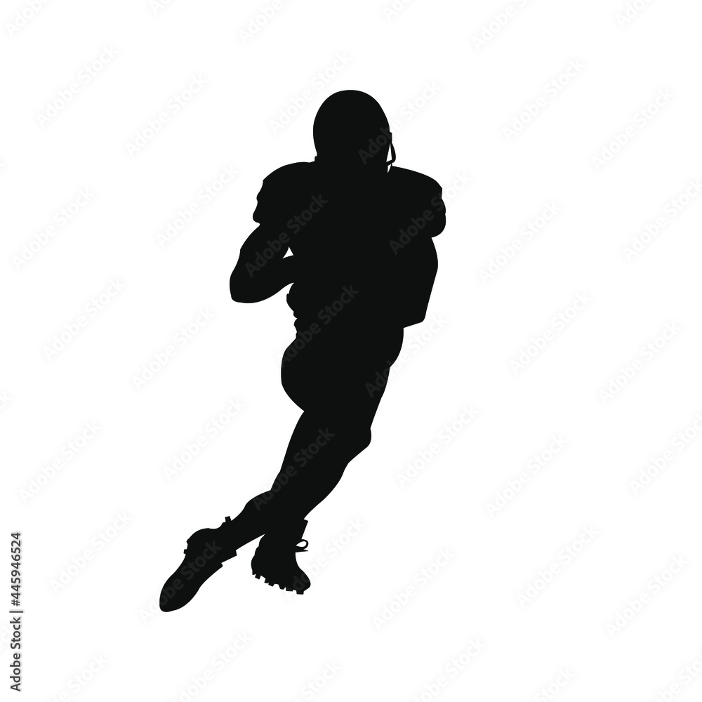 American foot ball black silhouette vector png isolated on white background American foot ball black silhouette vector png isolated on white background