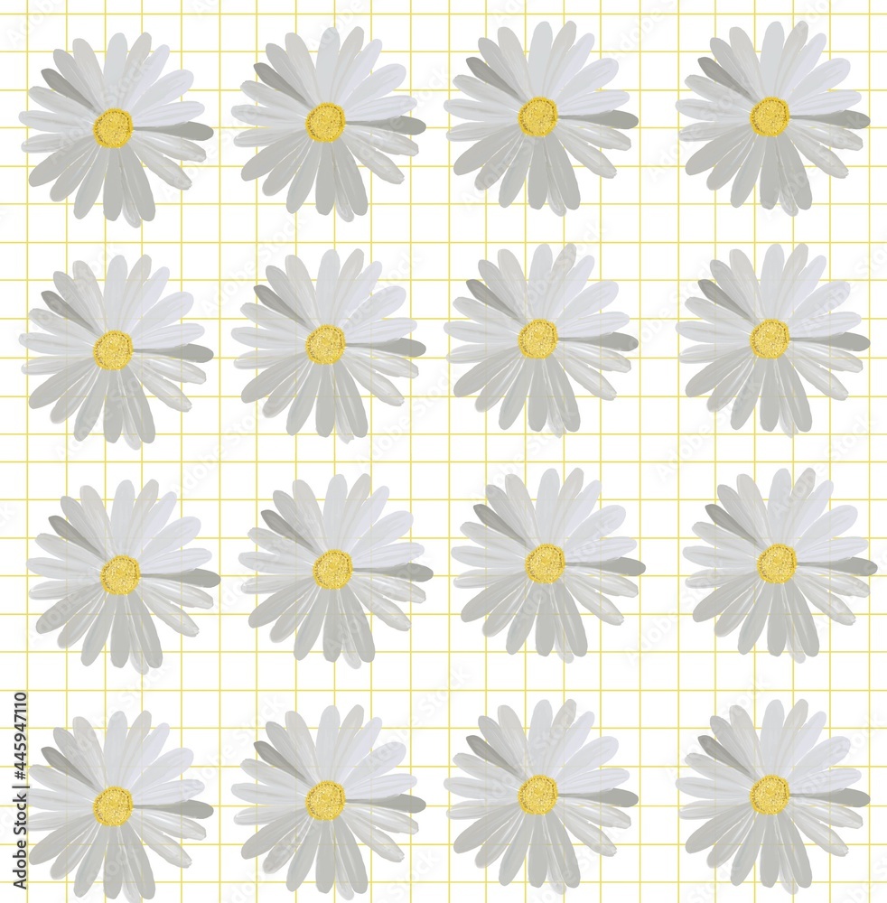 daisies on white pattern daisies on white pattern