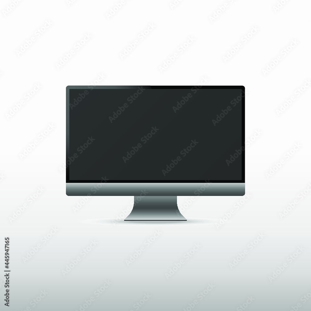 Realistic computer monitor with blank screen, Electronic device mockup Realistic computer monitor with blank screen, Electronic device mockup