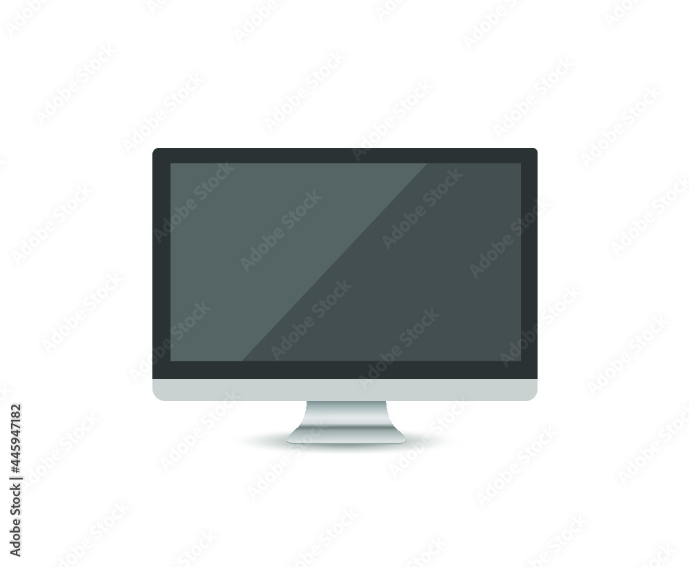 Realistic computer monitor with blank screen, Electronic device mockup Realistic computer monitor with blank screen, Electronic device mockup