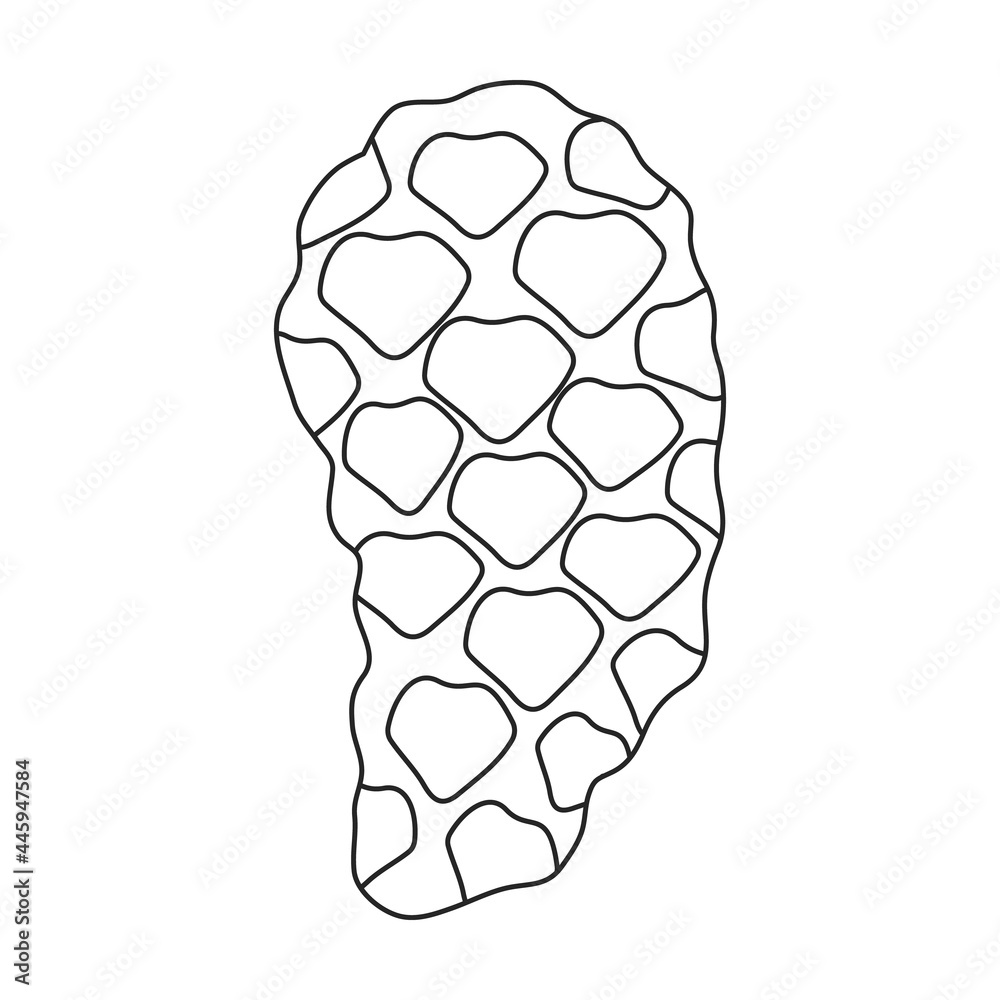 Pine cone vector outline icon. Vector illustration pinecone on white background. Isolated outline illustration icon of cone fir. Pine cone vector outline icon. Vector illustration pinecone on white background. Isolated outline illustration icon of cone fir.