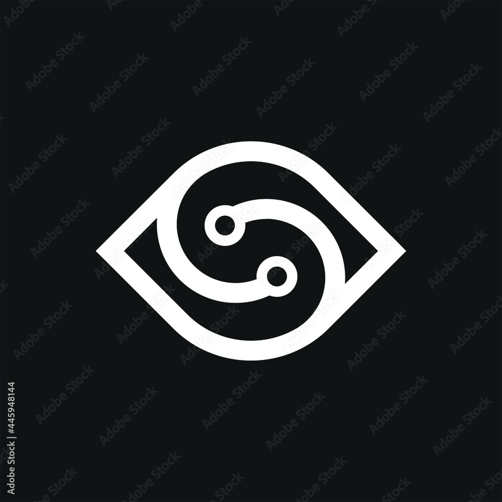Obraz premium Eye circuit board icon. Technology Logo design. Vector Illustration.