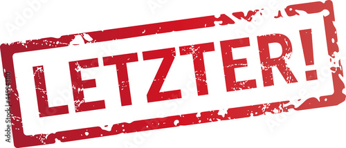 roter Stempel Letzter