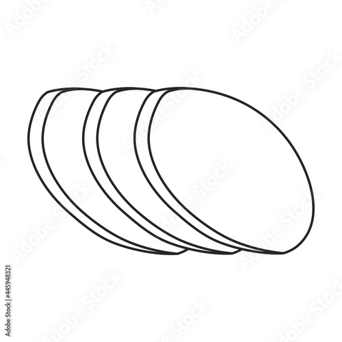 Sausage vector outline icon. Vector illustration meat on white background. Isolated outline illustration icon of sausage, .