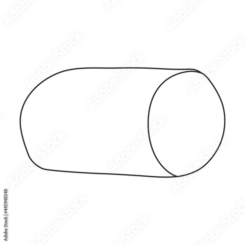 Sausage vector outline icon. Vector illustration meat on white background. Isolated outline illustration icon of sausage, .