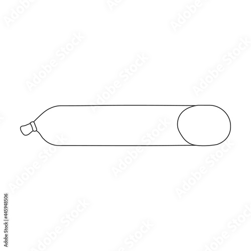Sausage vector outline icon. Vector illustration meat on white background. Isolated outline illustration icon of sausage, .