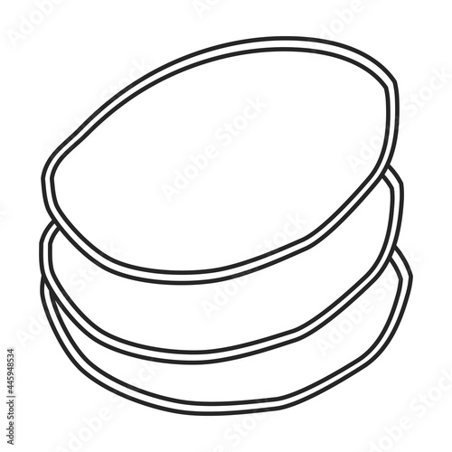 Sausage vector outline icon. Vector illustration meat on white background. Isolated outline illustration icon of sausage, .