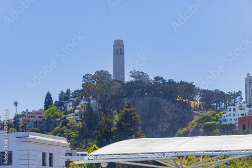 Sunny view of the Coit Tower