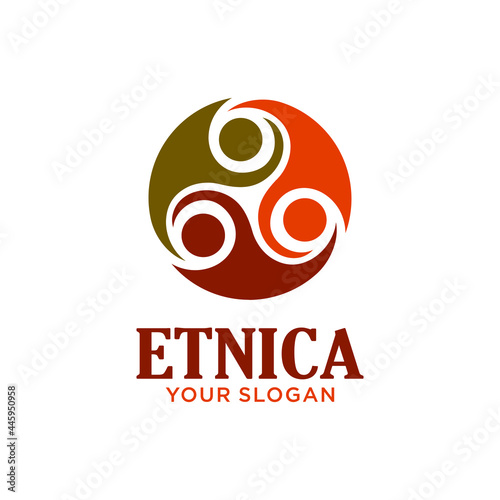 Triskelion icon. Curl Swirl Spiral Logo design. Etnica Vector Illustration.
