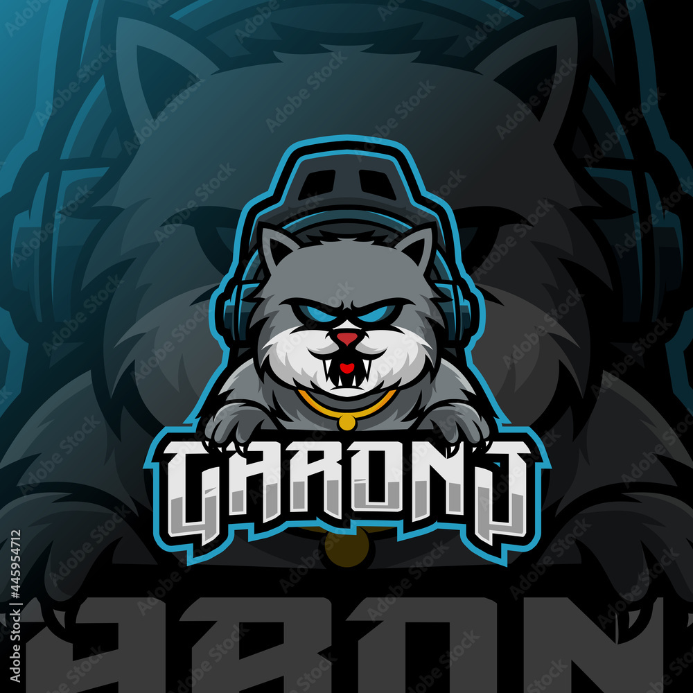 cat mascot esport logo template cat mascot esport logo template
