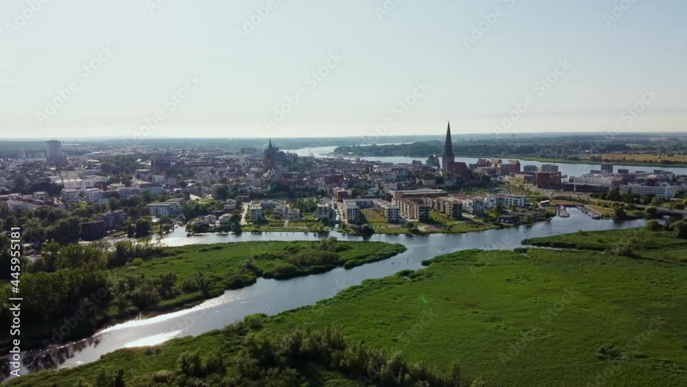 aerial panoramic view of Rostock, Germany Mecklenburg-Western Pomerania aerial panoramic view of Rostock, Germany Mecklenburg-Western Pomerania
